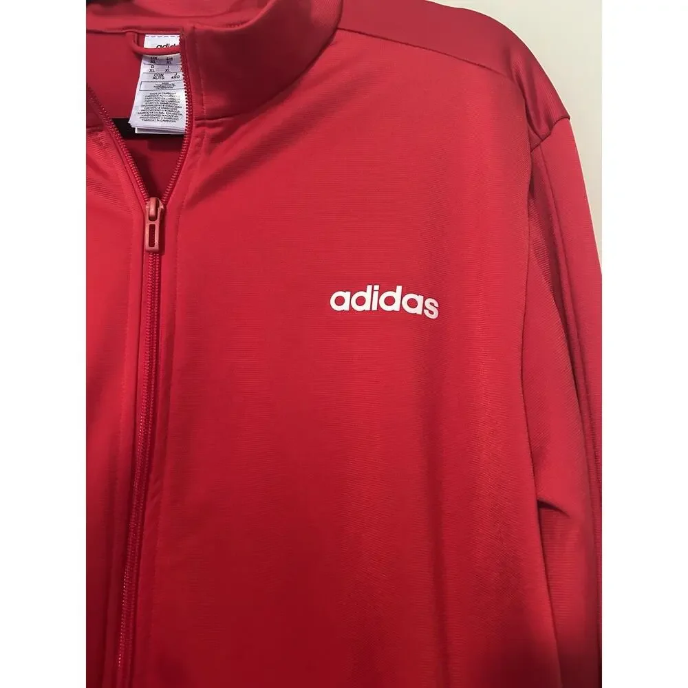 MENS ADIDAS Red Track Jacket Full Zip Size XL - Picture 3 of 6